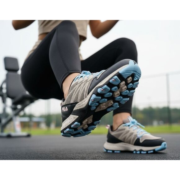 FILA 7.5 Women Sneakers Quadrix Activewear Colorful Athletic Trail Running Shoes - Picture 3 of 14